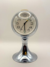 Vintage Salvest Space-Age Wecker - Chromsockel - West Germany - Retro