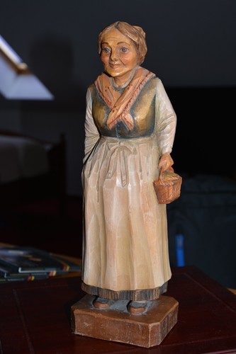 Edle holzfigur großmutter - edle, holzfigur,