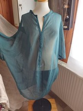 Miwa Seiden- Kleid/ Tunika Gr. L tannengrün neu