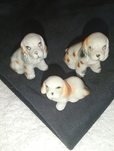 Porzellan mini figuren - porzellan, hunde