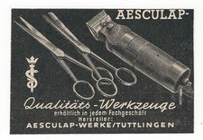 24/182 WERBUNG AUS EINER ZEITSCHRIFT 1949 FRISEUR WERKZEUG TUTTINGEN SCHEREN