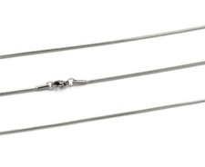 Edelstahl Halskette Kette Silber Schlangenkette  Ø1,0/1,2/1,5mm L45/48/50/70