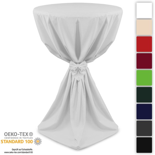 Stehtischhusse mit satinband - mit,