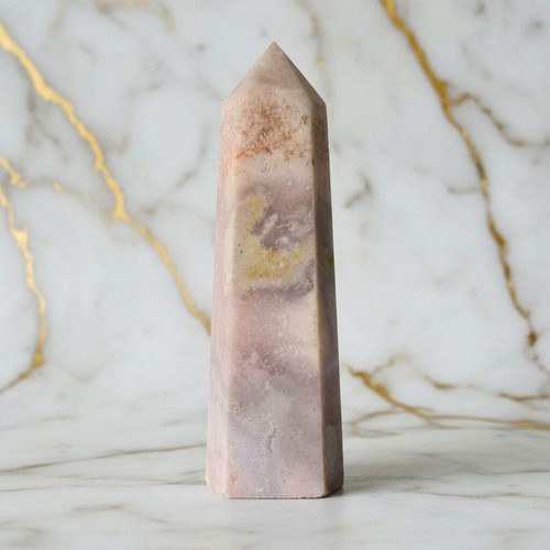 Rosa amethyst obelisk 5cm - rosa, 15,5cm