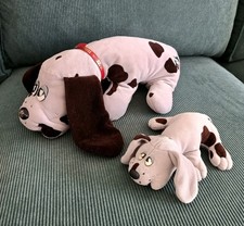 2x Schildkröt Wauzi Stofftier lange Ohren grau 50cm & 20cm Vintage Plüschtier 