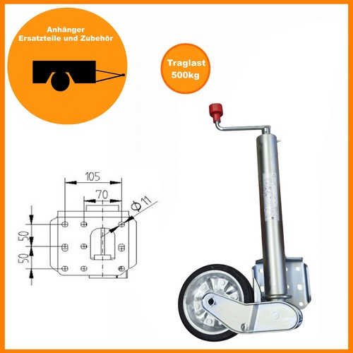 Automatik stützrad schwerlast - automatik,