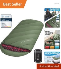 XXL Schlafsack Winter Camping Outdoor Übergröße Erwachsene Baumwolle Polyester