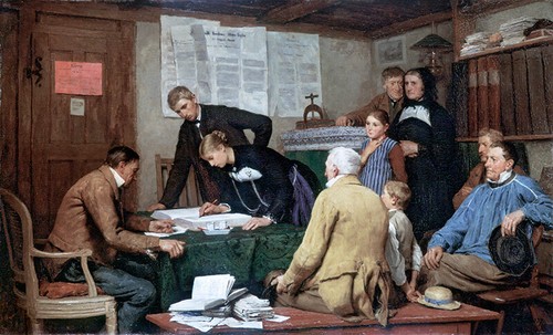 Ziviltrauung albert anker - albert, 1887
