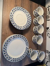 Wellco Design Kaffeeservice 18-tlg. – Vintage Retro Geschirr Set (6 Personen)