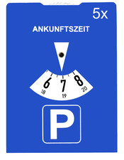 Parkscheibe 5 Stück