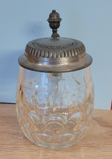 Alter Glaskrug mit Deckel 0,5