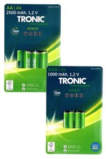 Tronic Akku Ni-MH 4 Stück Ready to Use Wiederaufladbar Schnellladefähig AA AAA