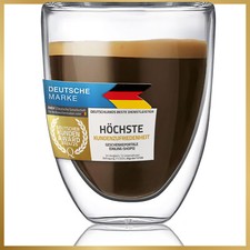 Doppelwandige Espressotasse Espresso Tasse aus Boroslikat-Glas doppelwandig 80ml