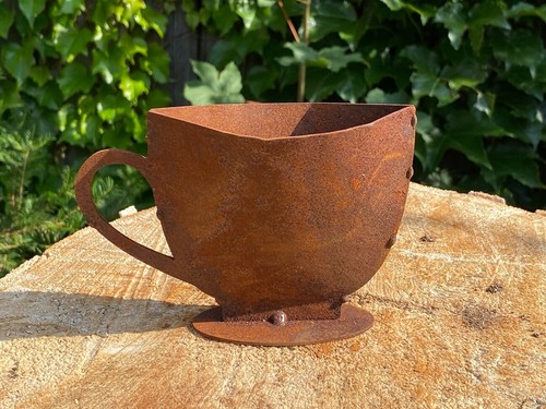 Edelrost teetasse auf - edelrost,