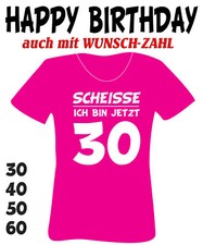 Damen T-Shirt 30. 40. 50