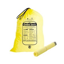 Gelber sack mit zugband - zugband, gelbe