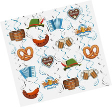 Oktoberfest-Party-Dekoration, hängende Wandspiralen mit Bieranhängern, deutsche 