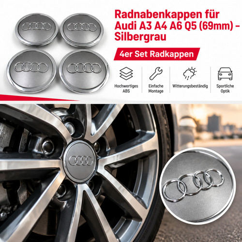 Radnabendeckel 69mm grau für - 69mm,