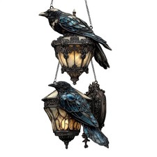 Gothic rabe auf laterne acryl - laterne,