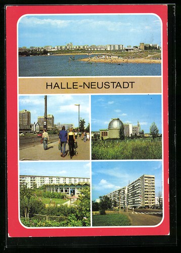 Halle neustadt freibad - ak, halle-neustadt,