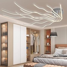 LED Modern Deckenleuchte Kronleuchter Fernbedienung Wohnzimmer Schlafzimmerlampe
