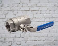 Edelstahl Kugelhahn V4A mit vollem Durchgang, 2-teilig, von 1/2" bis 2"