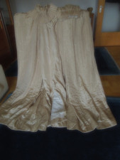 Gardine Vorhänge blickdicht beige/gold gefüttert gebraucht Zustand sehr gut