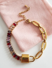 Edles BETTEL ARMBAND 925 Silber Charm Zirkonia GOLD ARMKETTE Armreif Anhänger