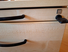 ** Schärf Rollcontainer für Schreibtisch 4 Schubladen - Ahorn 80 cm **