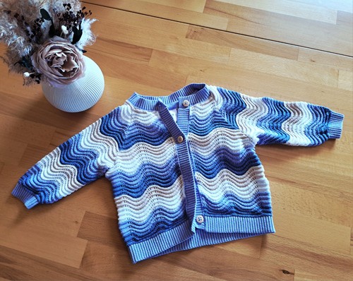 Baby strickjacke blau beige - baby,