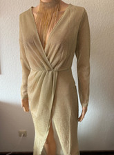 Abend Kleid lang Glitzer, gold, Gr. L/XL, neu ungetragen