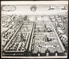 Wien Vienna Landstraße Kielmännische Garten Merian Kupferstich engraving 1650