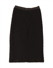 VINTAGE Damen Häkel Midi Rock