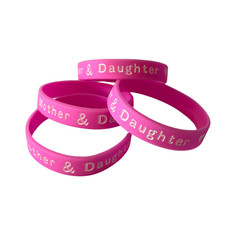 Mutter-Tochter Mutter/Tochter Partnerarmband PINK Silikon Mother & Daugther