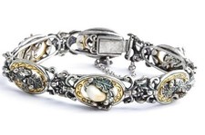 Trachten Armband mehrgliedrig 835 Silber Grandlschmuck Länge 17cm  