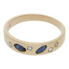 Farbsteinring mit Diamant