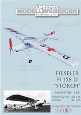 Kartonmodell Fieseler Fi 156 D "Storch" 1:24 Reimers Modellbaubogen