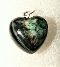Edelstein Anhänger:  DRUSE GEODE ACHAT  HERZ   Einzigartig/Neu