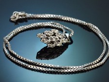ZEITLOSER VINTAGE BRILLANT ANHÄNGER MIT KETTE AUS WEISS GOLD 585 HAMBURG UM 1980
