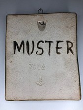 Karlsruhe Majolika Keramik Wandplatte Papageien Model 7002 Muster Wandfliese RAR