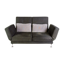 Original Brühl Moule Sofa Couch Schwarz Zweisitzer Design