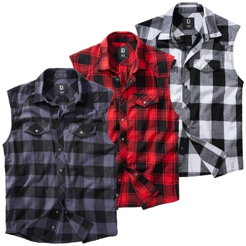Brandit checkshirt sleeveless - brandit,