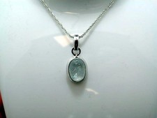 AQUAMARIN ANHÄNGER SILBER 925 MIT 1 OVALEN AQUMARINEN 291x13 MM SONDERPREIS AQ4