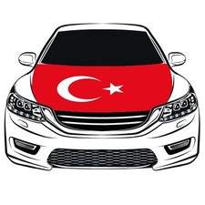Türkei FAN ARTIKEL Türkiye Bayrak Fußball EM24 Auto Motorhaube Überzieher Flagge