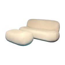 Ligne Roset Sofa Pukka Stoff Arte 3337 Shell Beige Inklusive Hocker