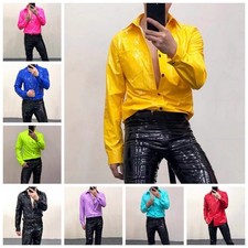 Herren Bluse Aus Lackleder