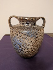 Keramik Vase Scheurich Fat Lava W.Germany Amphore Henkelvase ca. 20cm