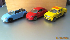 3 Siku Modellautos Beetle rot Cabriolet hellblau ADAC Amarok TDI gelb 3 Stück
