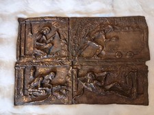 Bronze Relief Bergbau - Tisa