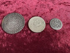 Türkei Ottoman Osman Tunesien Buju Boudjou Silber. 1, 1/2, 1/4 Set